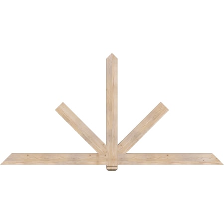 Ekena Millwork Kennewick Smooth Timber Gable Bracket, Douglas Fir, 108"W x 54"H x 3 1/2"D x 5 1/2"F, 12/12 Pitch GBW108X54X0406KEN00SDF